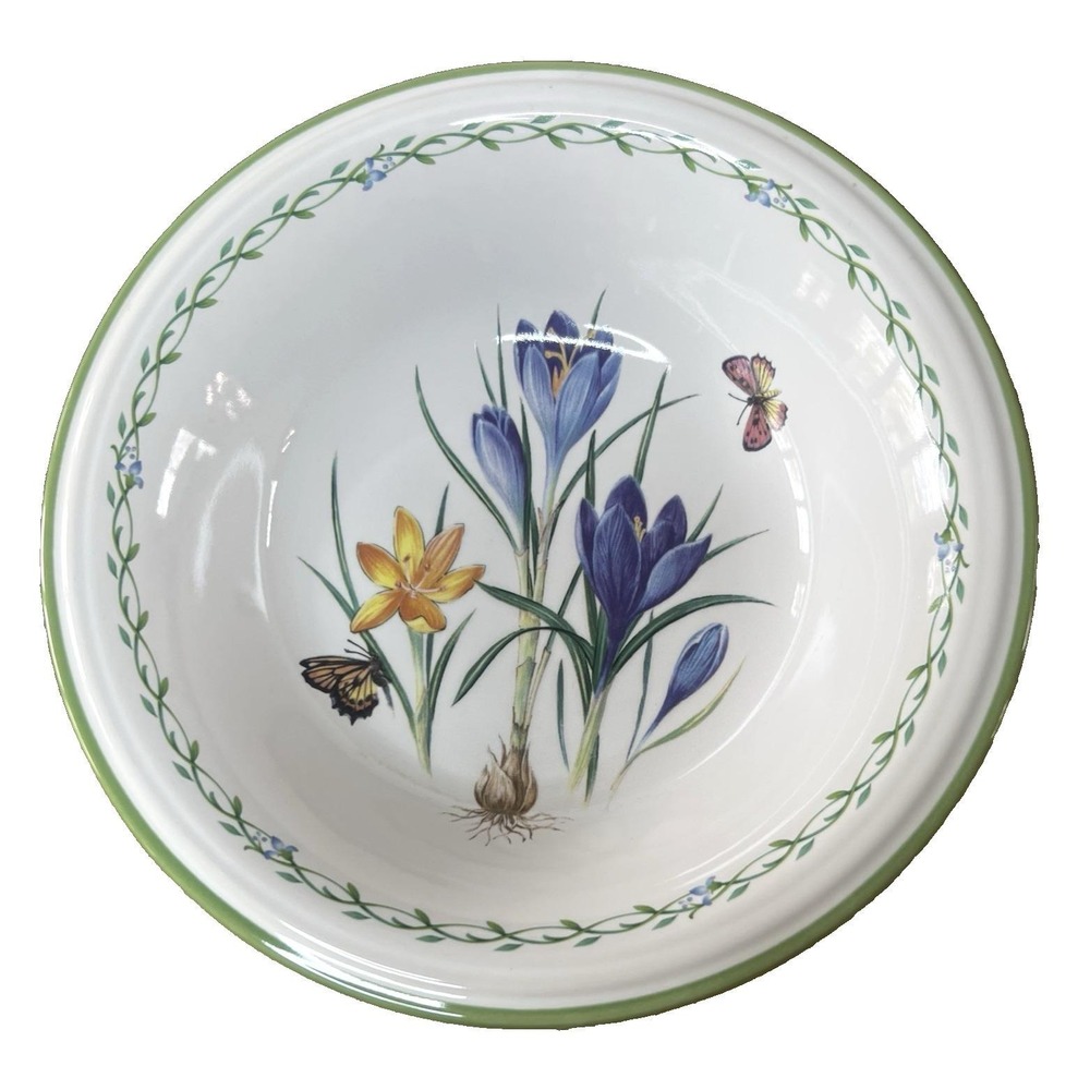 Mikasa Studio Nova Garden Bloom 8" Coupe Soup Salad Bowl Butterflies Floral EUC